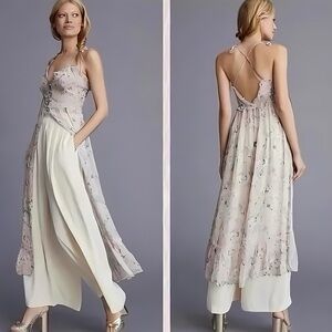 Anthropologie- Floral Sheer Duster